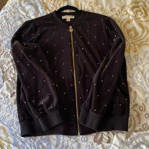 Michael Kors Velour Bomber Jacket. Size L